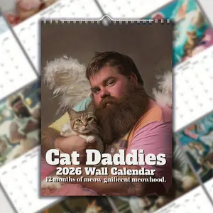 New 2026 Cat Lover Calendar, Fun Monthly & Weekly Planner, Cute Cat Photography, Humorous Cat Theme Design, Perfect Gift for Cat Lovers, Wall Calendar Planner