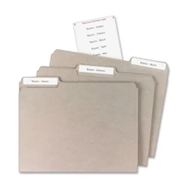 Avery AVE2181 Permanent Acid-Free Archival Safe Sticker Labels, 0.67 in. x 3.44 in. White, 300-Pack, Inkjet/Laser Compatible, Ideal for 1/3-Cut File Folder Labeling