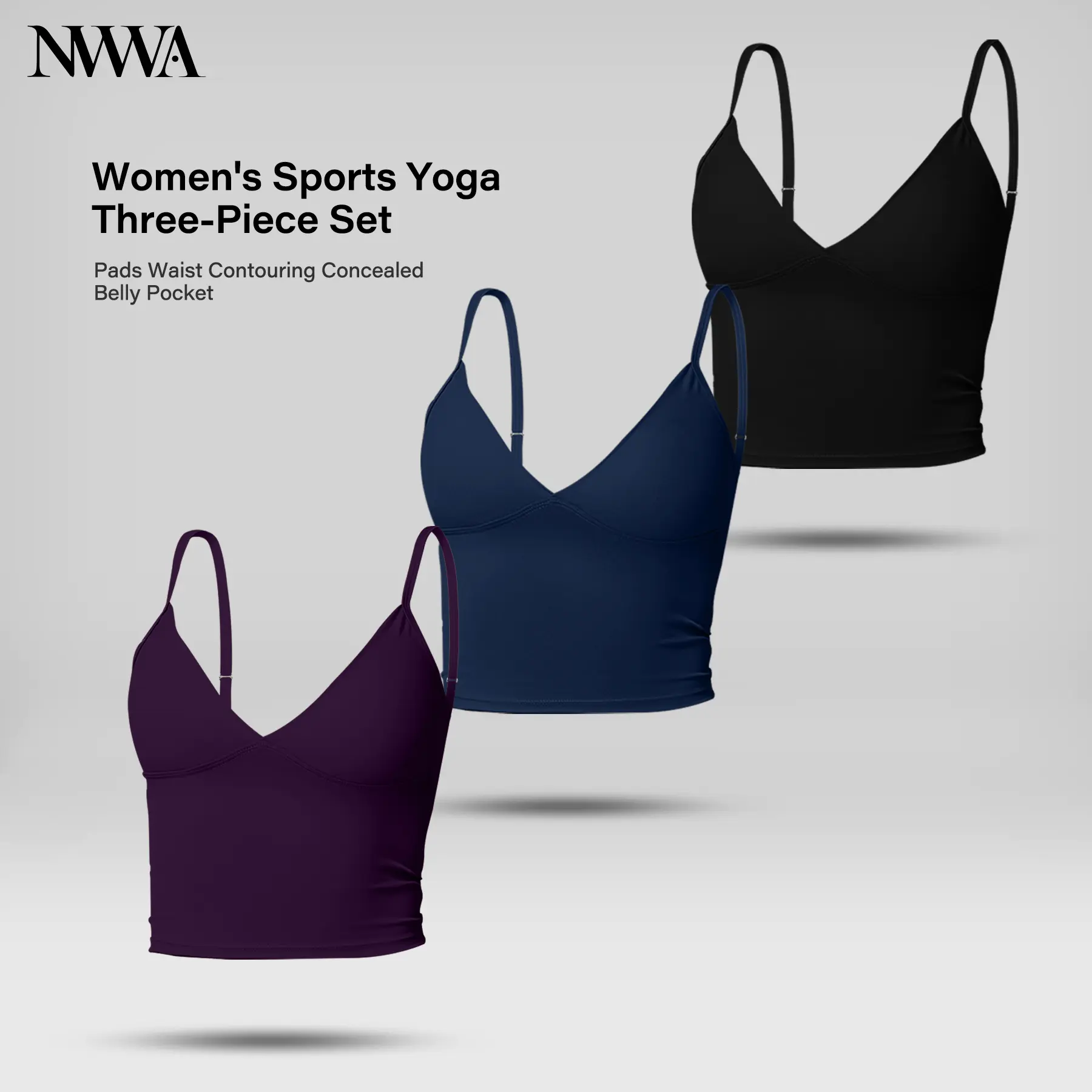 Women's Chic Spaghetti Strap Crop Top - Female Stylish Clothes, Classy Tops Going Out, Deep V Ruched Backless Sleeveless, Wire-Free Bra-Integrated with Invisible Chest Pads, Summer Gym Yoga Workout Tank tiktokshopbacktoschool, Ladies
