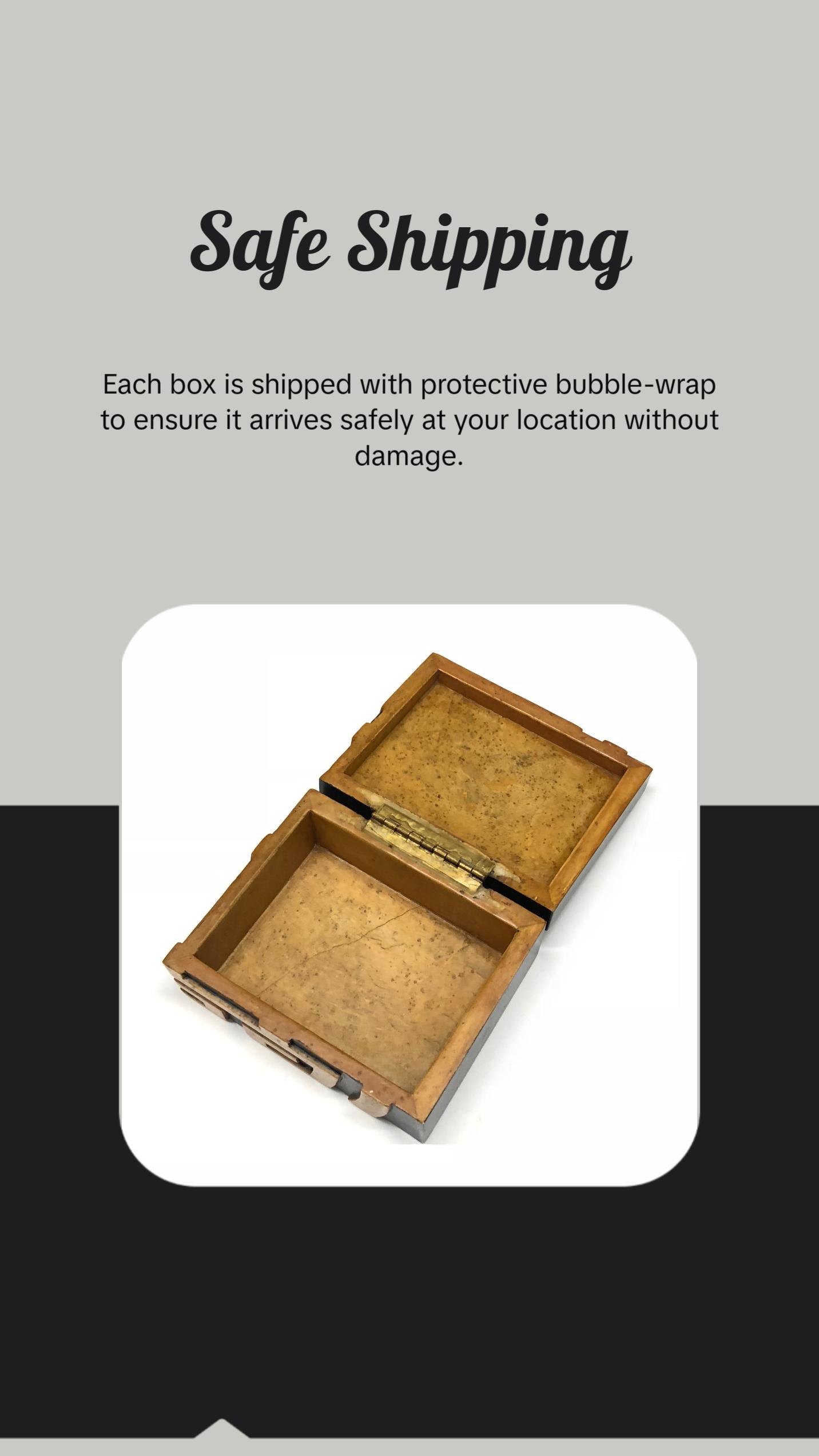 Long Life Small Rectangle Soapstone Trinket Decor Box