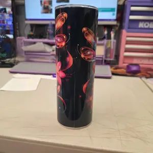 Oops Brand 20 oz Stainless Steel Tumbler Portable Water Bottles Insulated Thermos Cup for Drinks on the Go with Forest Design