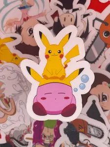 Kirby and Pikachu Sticker
