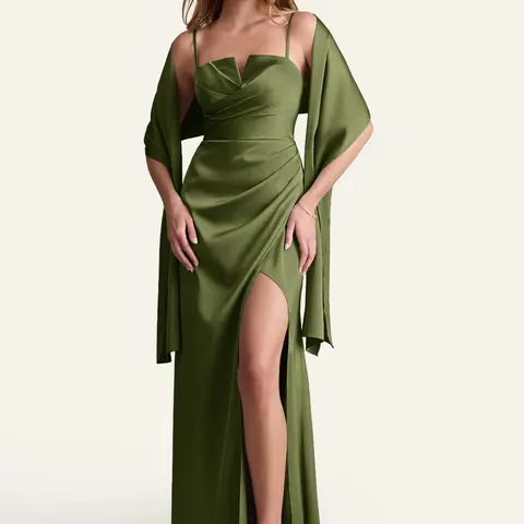 Azazie Ireland Smooth Lustrous Draped Flexible Wedding Bridesmaid Formal Stretch Satin Shawl sohochic