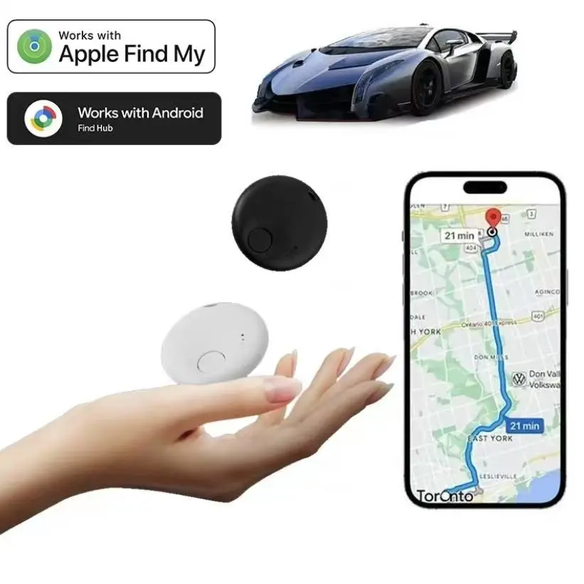 Mini GPS Tracker (10g), Portable Wireless Clip-On Smart Tags GPS Tracker, iOS & Android Compatible, Anti-Lost Alert for Car Keys & Wallet, Bluetooth Low Energy Tech, 1-Year Battery Life, Supplier Warranty Included, Mini Gps Trackers