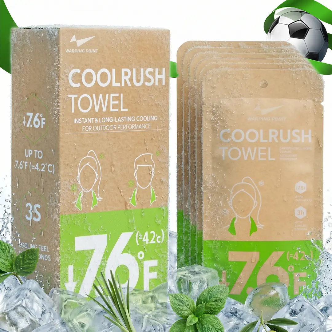CoolRush Towel Ice Cooling Body Wipes – Instant Refreshing Towelettes for Bleachers & Sidelines, Pickleball, Tennis & Outdoor Sports, Sweat-Removing Cooling Wipes for Summer Heat