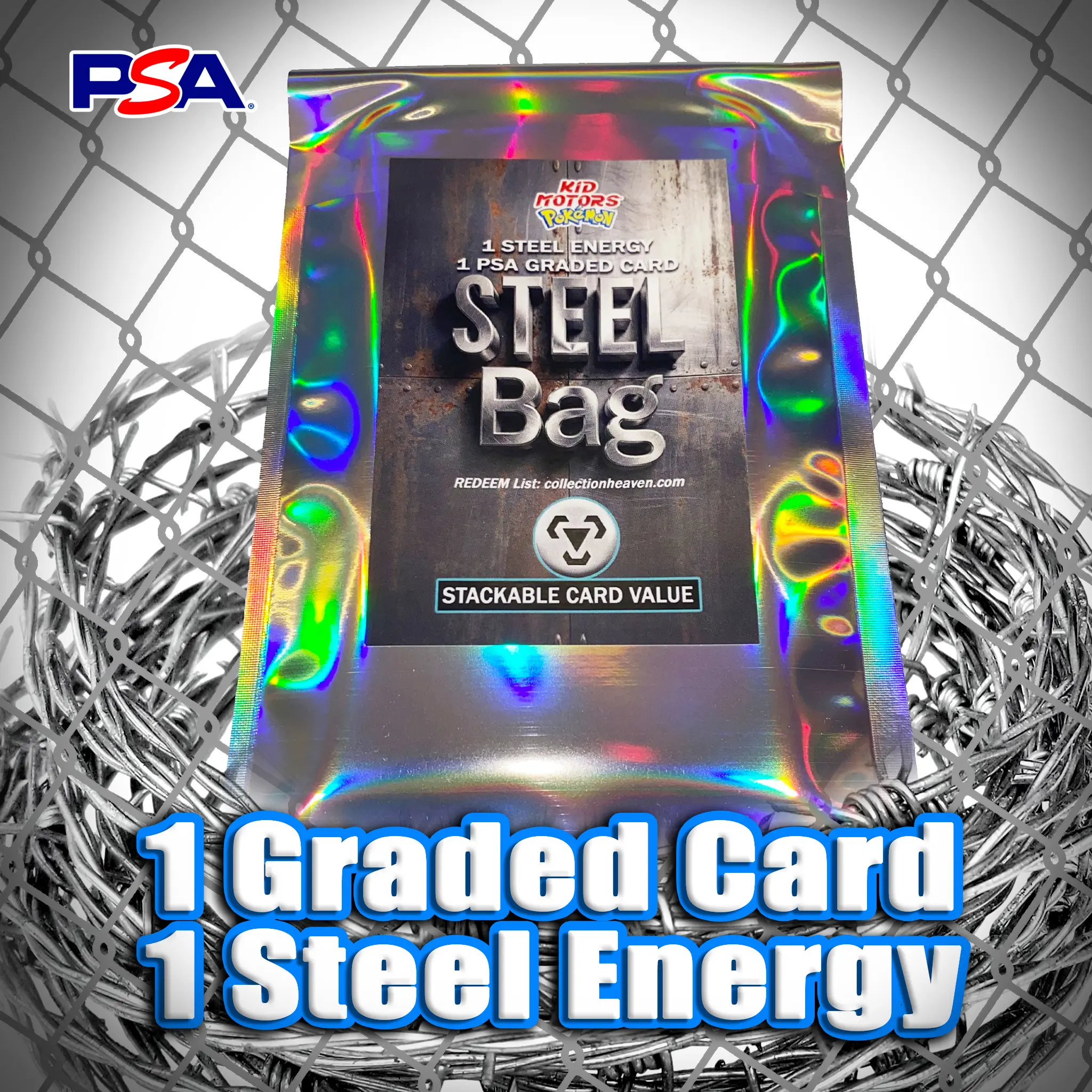 Steel Bag 1 Random Graded Card + 1 Steel Energy 