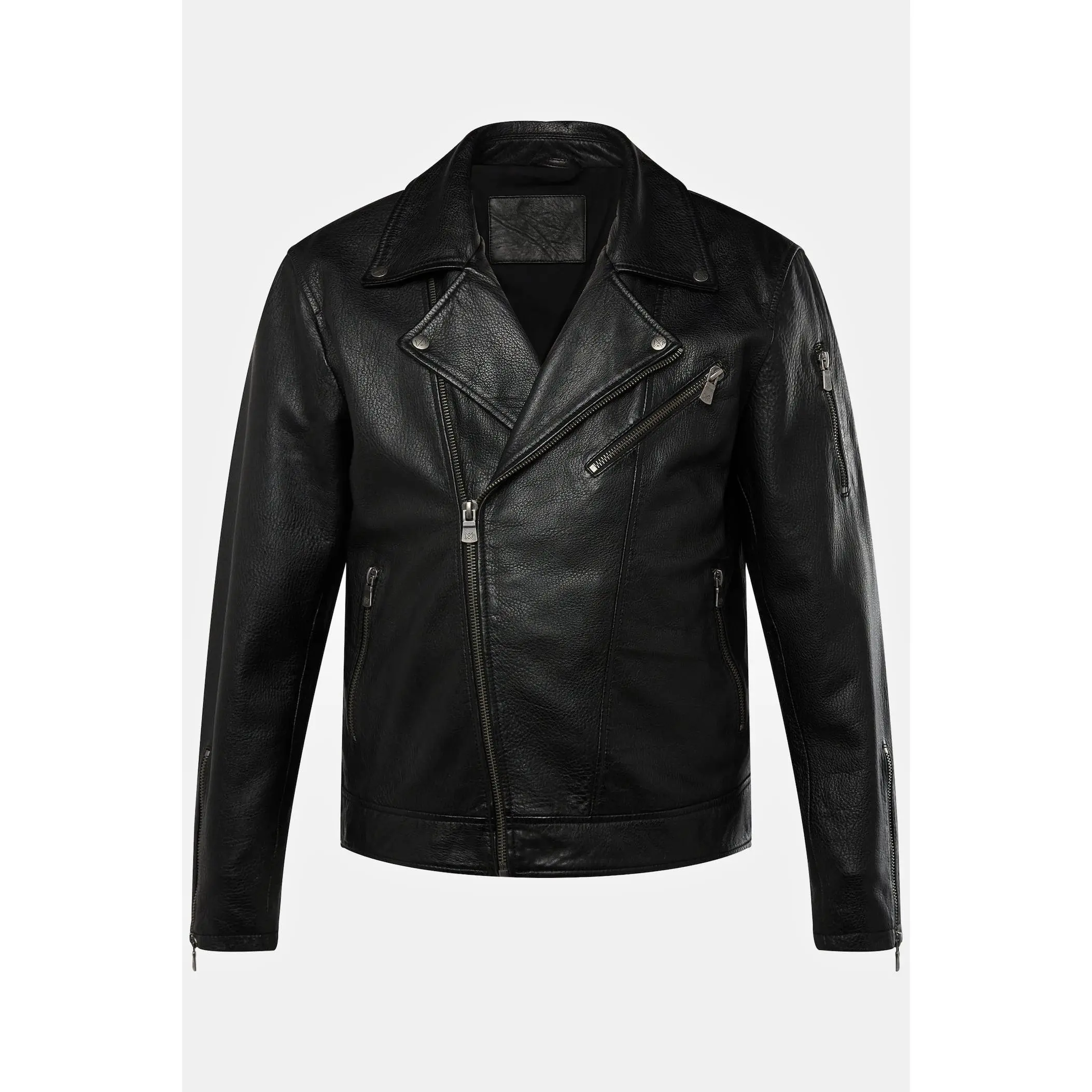 Men's Lamb Nappa Leather Biker Jacket – Real Leather Asymmetric Perfecto Moto Jacket (L–7XL)