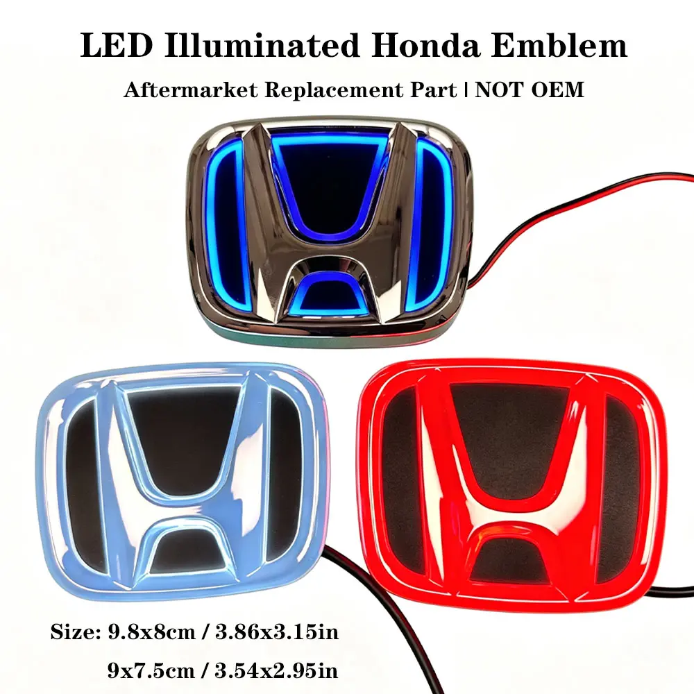 Suitable for Honda Accord Fit Civic Odyssey CRV Car Logo uminous LED Rear Tail Car Logo Light Honda luminous emblem modification