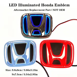 Suitable for Honda Accord Fit Civic Odyssey CRV Car Logo uminous LED Rear Tail Car Logo Light Honda luminous emblem modification