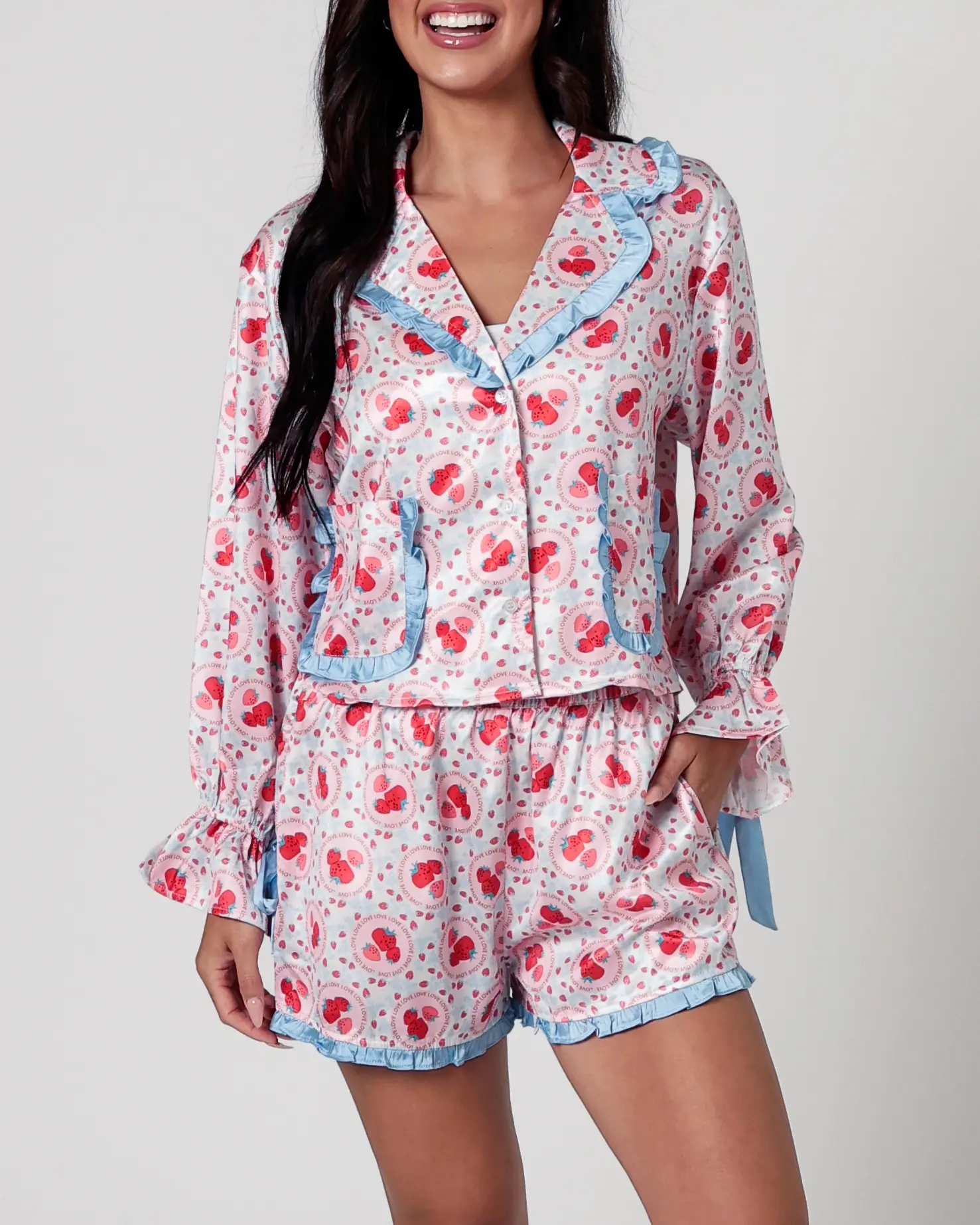 Strawberry Love Pajama Set