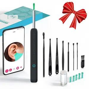 Portable Visible Ear Spoon Set with Camera, Includes 8 Wax Removal Tools & 6 Ear Spoons, Compatible with iOS & Android, Perfect Gift, Daily