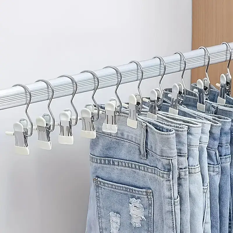 30 Pieces Wardrobe Boot Hangers, High Quality Rust-proof Metal Hook Clips, Multi-purpose Clips for Home and Travel, Clothespin Clip Hangers for Pants