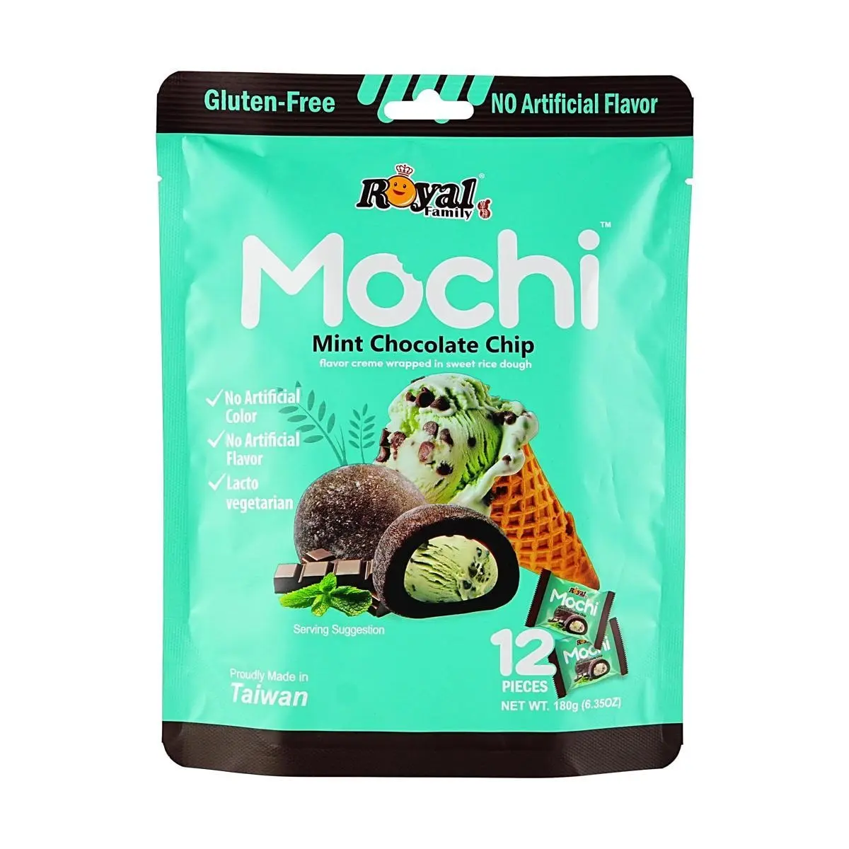 ROYAL FAMILY Vegan Mint Chocolate Mochi 180g - Delicious Taiwanese
