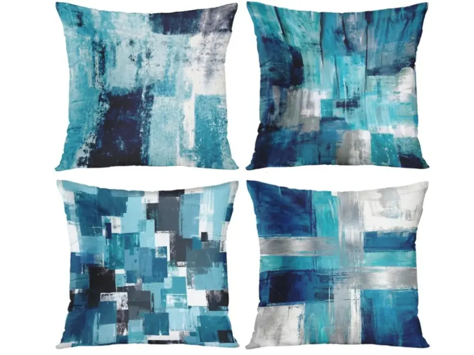 Abstract Cushion Covers Decorative Pillow Cover 18x18 Set of 4 For Couch Sofa Bed
