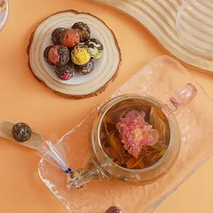 TEASSO Handcrafted Organic Flower Tea Balls–12 Unique Blossoms,Natural & Gluten-Free for a Pure Tea Experience-Easter Gifts loaded tea Drinks Beverage