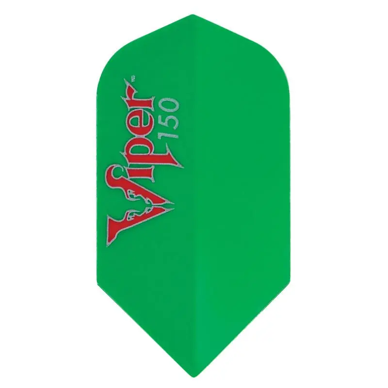 Slim Green Dart Flights, 150-Micron Durable Construction with Red and White Logo, Dart Accessories for Serious Players, Dart Flights Accessories