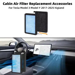 For Tesla Model 3 Model Y 2017-2025 higland HEPA Activated Carbon Tesla Cabin Air Filter Replacement Accessories 2Pack