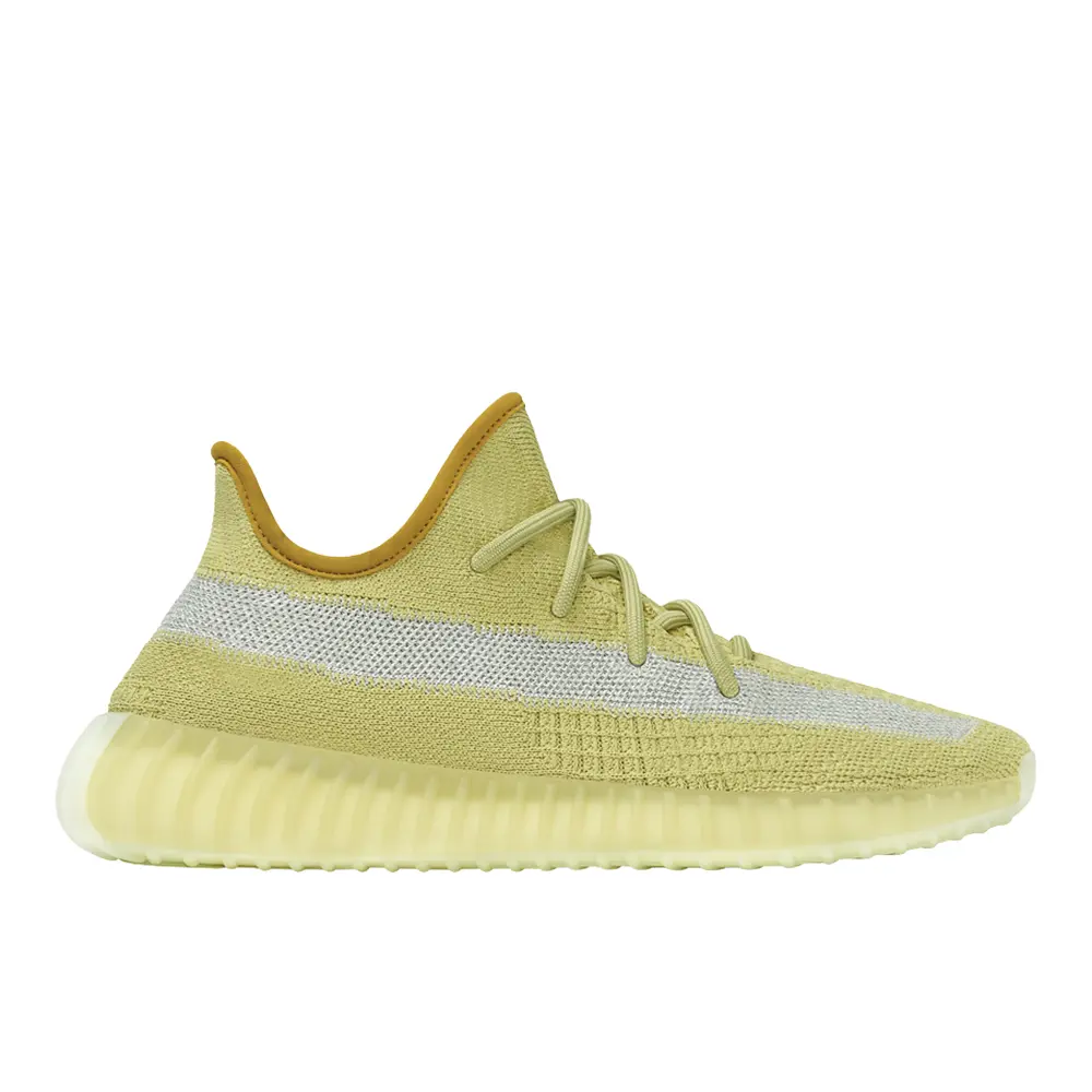 adidas Mens Yeezy Boost 350 V2 Lace Up Sneakers Shoes Casual - Yellow