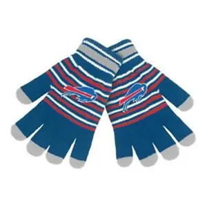 212 MAIN Striped Acrylic Knit Gloves, Sports Collectibles Fan Accessory for Team Name Support