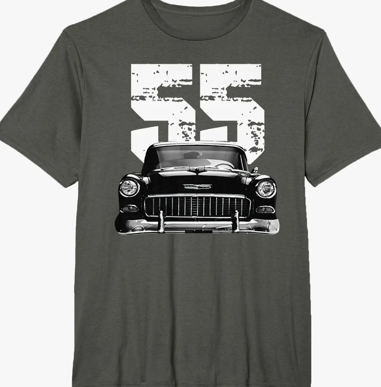 1955 Bel air Vintage 50s Silhouette Classic Old Hot Rod T-Shirt Sweatshirt Hoodie, Car Enthusiast and Fans Gift