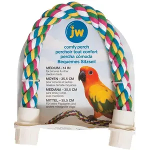 JW Pet Comfy Perch For Birds Flexible Multi-color Rope