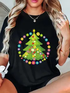 100% Cotton Peace Sign Love Christmas Fun 60s 70s Tie Dye Hippie Funny T-Shirt