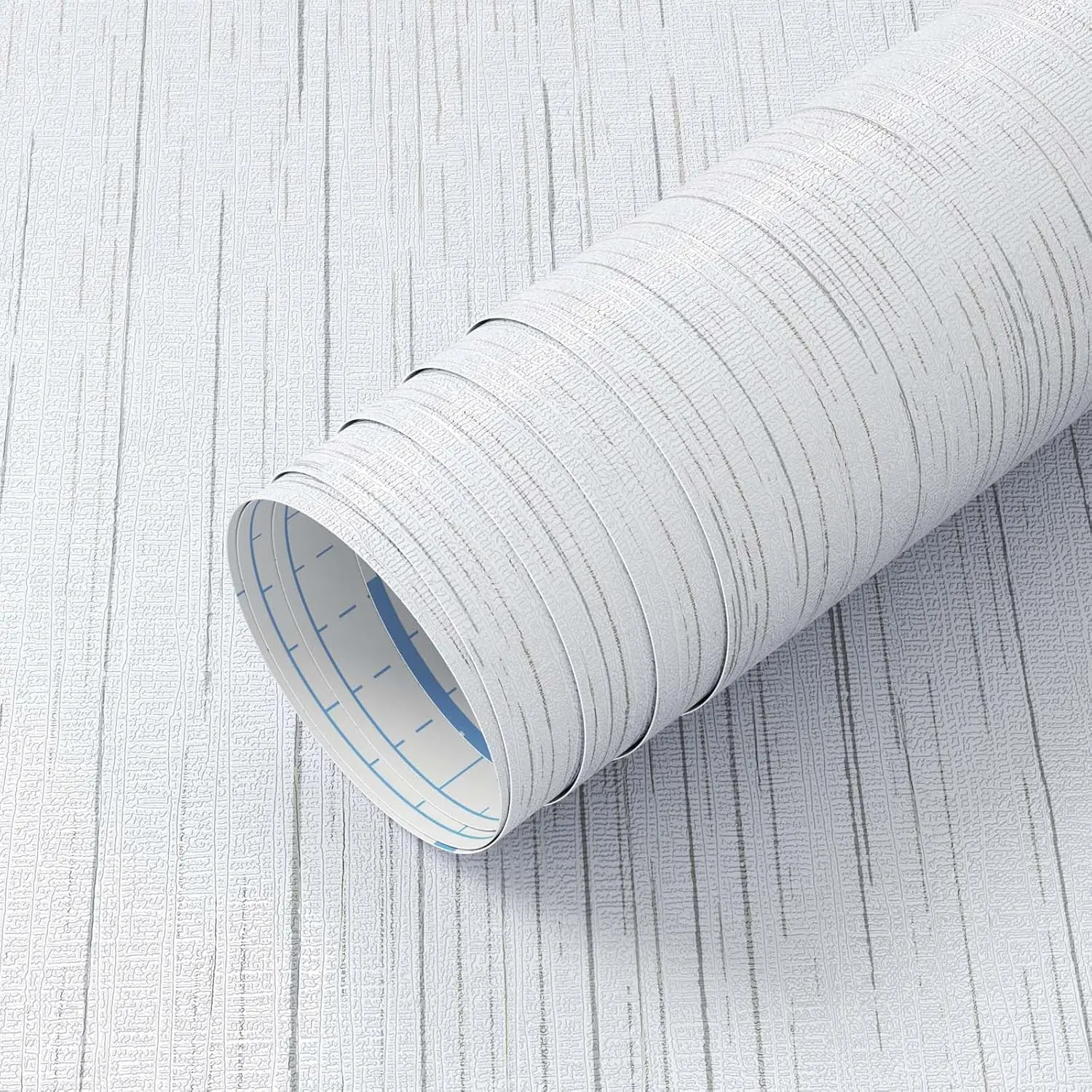 White Grasscloth Wallpaper Peel and Stick Textured Wallpaper for Bathroom and Bedroom Removable Waterproof Contact Paper for Cabinets Furniture 17.3"x 197"