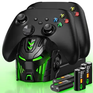 Xbox Controller Charging Dock with 4/2*5520mWh Batteries for Xbox One,Fast Charging Xbox Dual Charging Station Rechargeable Bttery Pack USB Controller Charger for Xbox Series S/X/Xbox One S/X