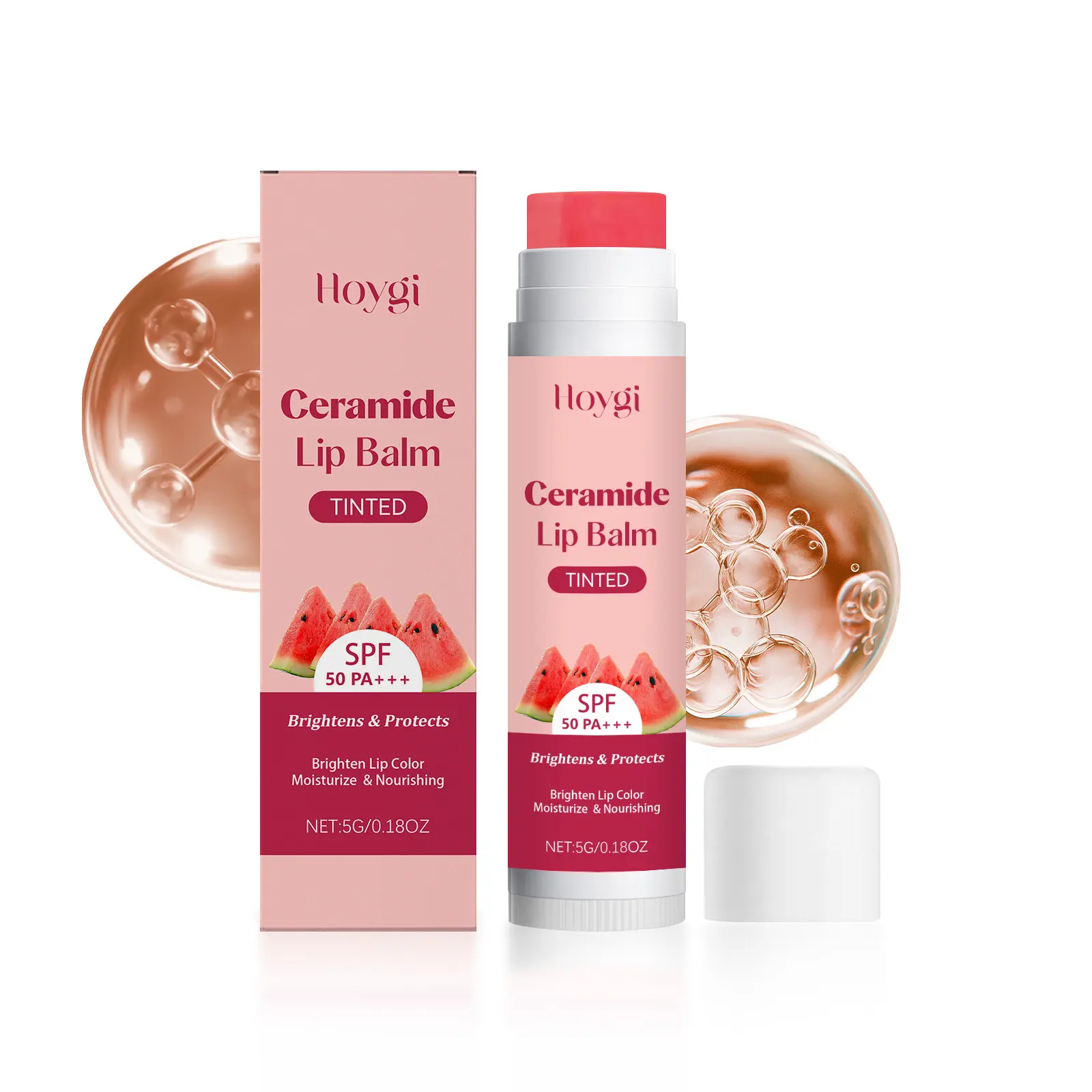 Hoygi Lip Balm with Niacinamide - Moisturizing & Hydrating Lip Care for Dry Cracked Lips, Brightening Formula to Reduce Pigmentation & Plump Lips