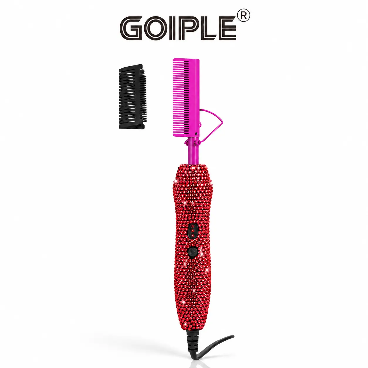 Goiple Anti-Scald Electric Hot Comb,with Adjustable Temperature, Designed for Wigs and Natural Hair