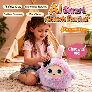 Multilingual AI Interactive Plush Robot Toy, Smart Talking Educational Stuffed Doll, Kids Early Learning Hobby Toy, Soft Interactive Companion Play Toy for Children Daily Entertainment