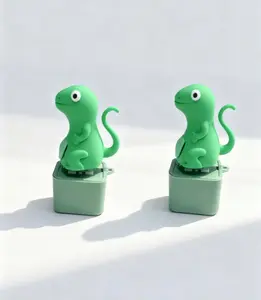 2Pcs Lizard Keychain with Rechargeable LED Light Realistic Croak Color-Changing Toy for Kids & Adults Perfect for Car Keys Daily Use Green Design with Keychain Christmas Gift - Snake