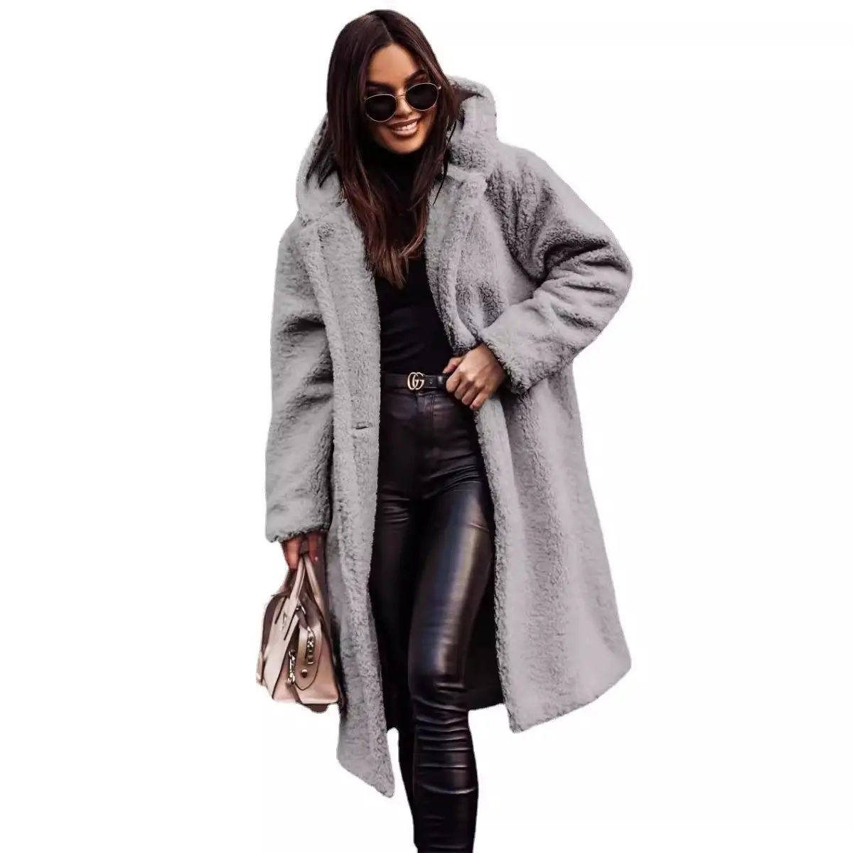 Hooded Coat,Women'S Winter Single Breasted Long Coat With Hood Casua Alpaca Wool Trench Coat Jacket,Fashion Coats For Women With Hood