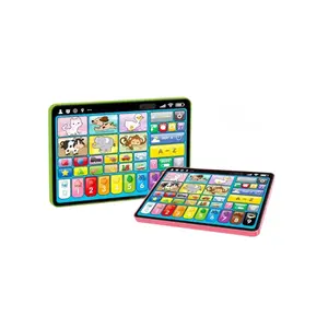 Christmas Gift Educational Trilingual Learning Toy Tablet with Built-in Music & Sound Effects STEM Montessori Language & Music Therapy Toy for Boys Girls Infants Toddlers Ages 1 2 3