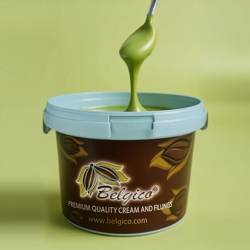 Belgico Bulk Belgian Pistachio Cream Paste 4kg (8lb) – Dubai Chocolate Filling for Bakeries, Gelato & Pastry Chefs