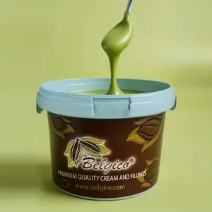 Belgico Premium Pistachio Cream Paste – Bulk 8 lb 13 oz (4 kg) | Gourmet Belgian Spread for Baking, Pastry, Gelato & Desserts | Commercial-Grade Pistachio Filling & Topping