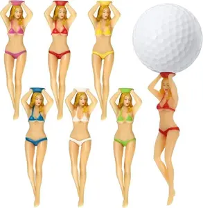 Perky Bikini 3" Novelty Golf Tees – 6-Pack Colorful Durable Plastic Golf Accessories | Fun Golf Gifts for Men & Women, Perfect for Birthdays, Holidays, Bachelor Parties & Unique Golf Lover Gifts