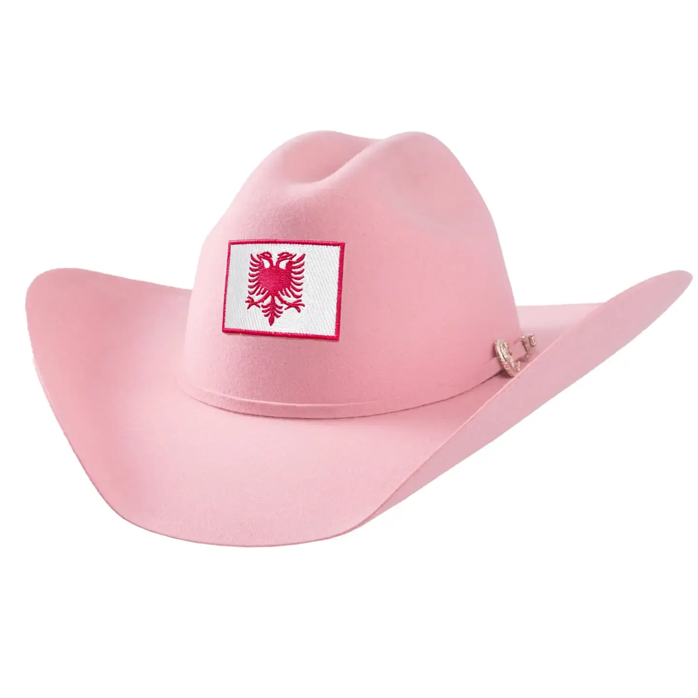 “Sweet Pink” Albanian Cowboy Hat 4x Wool Felt