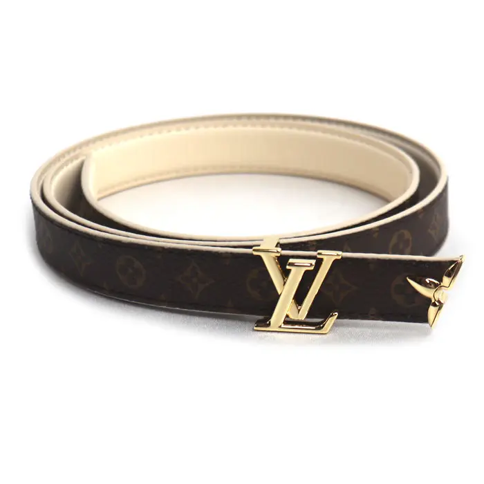 Pre-owned Louis Vuitton Canvas Small Leather Goods Pretty LV Monogram Leather Belt
