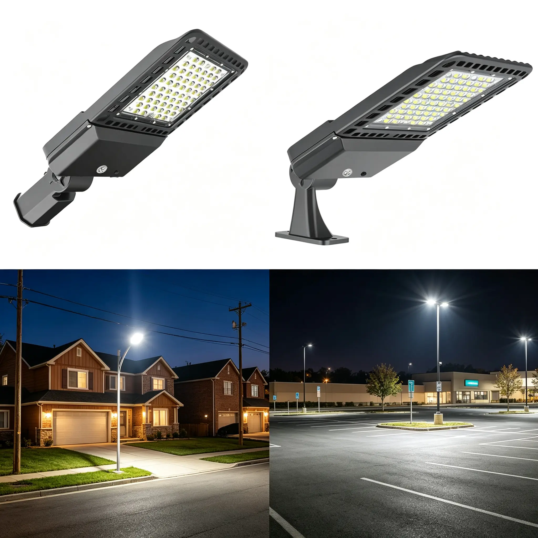 SEURON 300W LED Parking Lot Light, 300w 135lm/w 39000 LM Output, Slip Fitter Arm Mount, Photocell Automated, 5000K IP65 Water Resistant, 1000W HPS Replace, ETL Listed Modern Panel Floodlight for Adult Yard/Driveway Commercial Security Pole Light