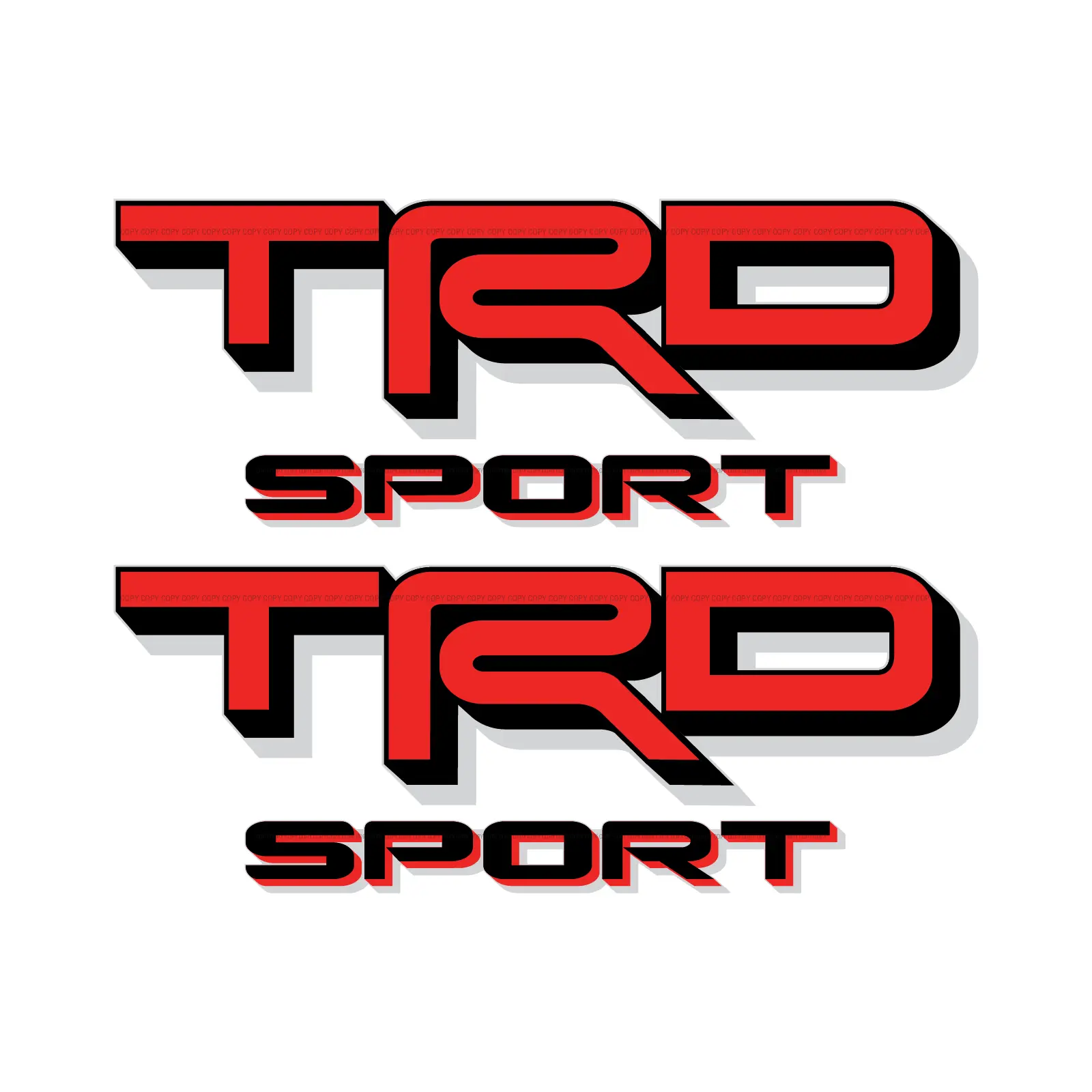 TRD Sport Decals for New Toyota Tacoma Replacement Stickers / Red