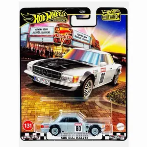 Hot Wheels 131 S500 SLC Rallye Car Model GJ768 Real Riders Metal Edition with Matte Finish
