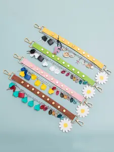 New Handbag Strap Replacement, Phone Case Chain PU Leather, Creative DIY Accessories, Shell, Daisy, Lock, Letter Design