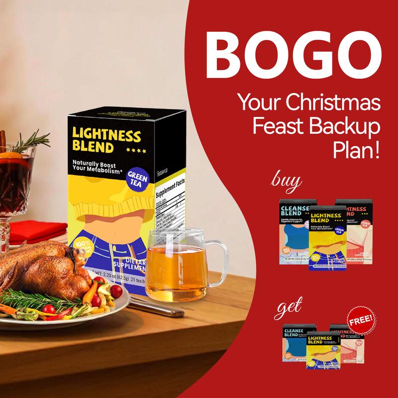 Bessence Lightness Blend Herbal Tea 25 Bags Green Tea Naturally Caffeine-Low Vegan & Non-GMO