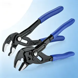 Professional 2-Piece Adjustable Pliers Set, Quick-Slide Mechanism, CR-V Steel Construction, Smooth & V-Jaw Design, Extended Opening Capacity, Ergonomic Soft Grip - Ideal for Plumbing, Pipe Repairs, Household Maintenance