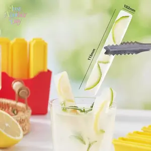 6PCS French Fries Shaped Ice Cube Trays, Silicone Ice Molds with Magnetic Storage Box, Creative Long Ice Maker for Water Bottles, Whiskey, Cocktails, Cute Kitchen Gadget