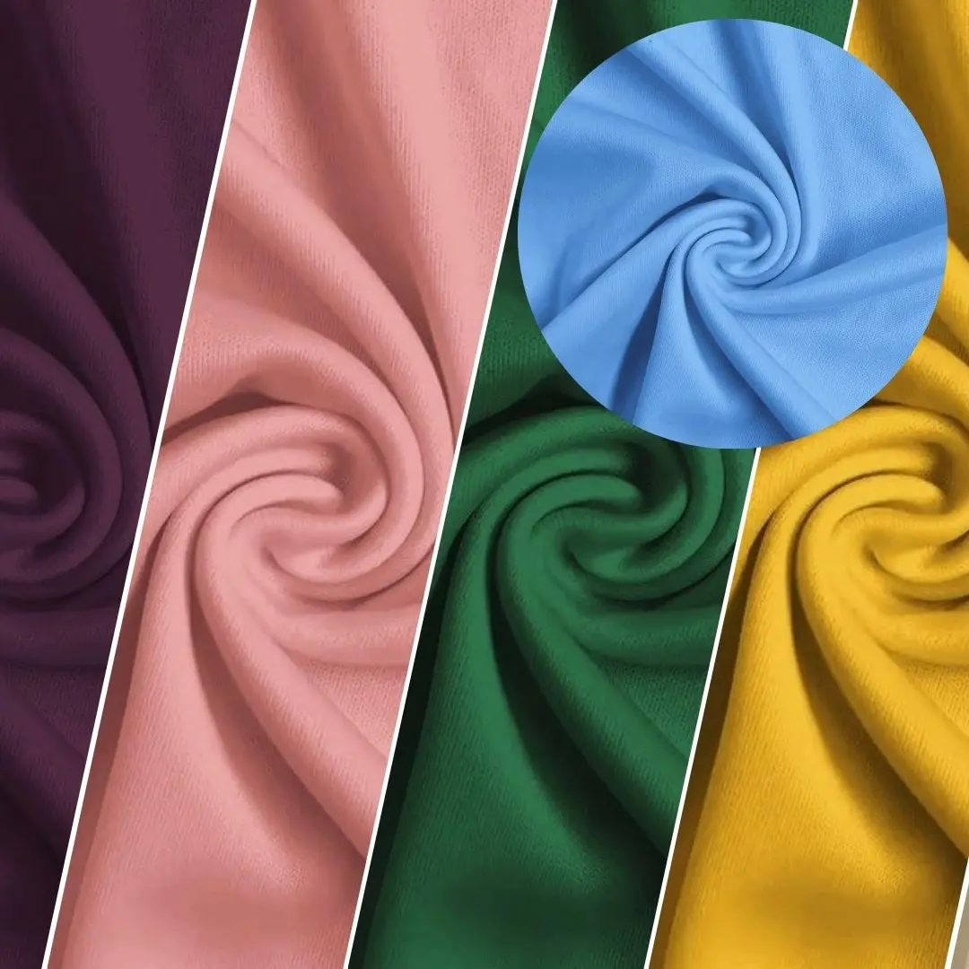 Heavy Interlock Poly Cotton Fabric  / Sold By The Yard