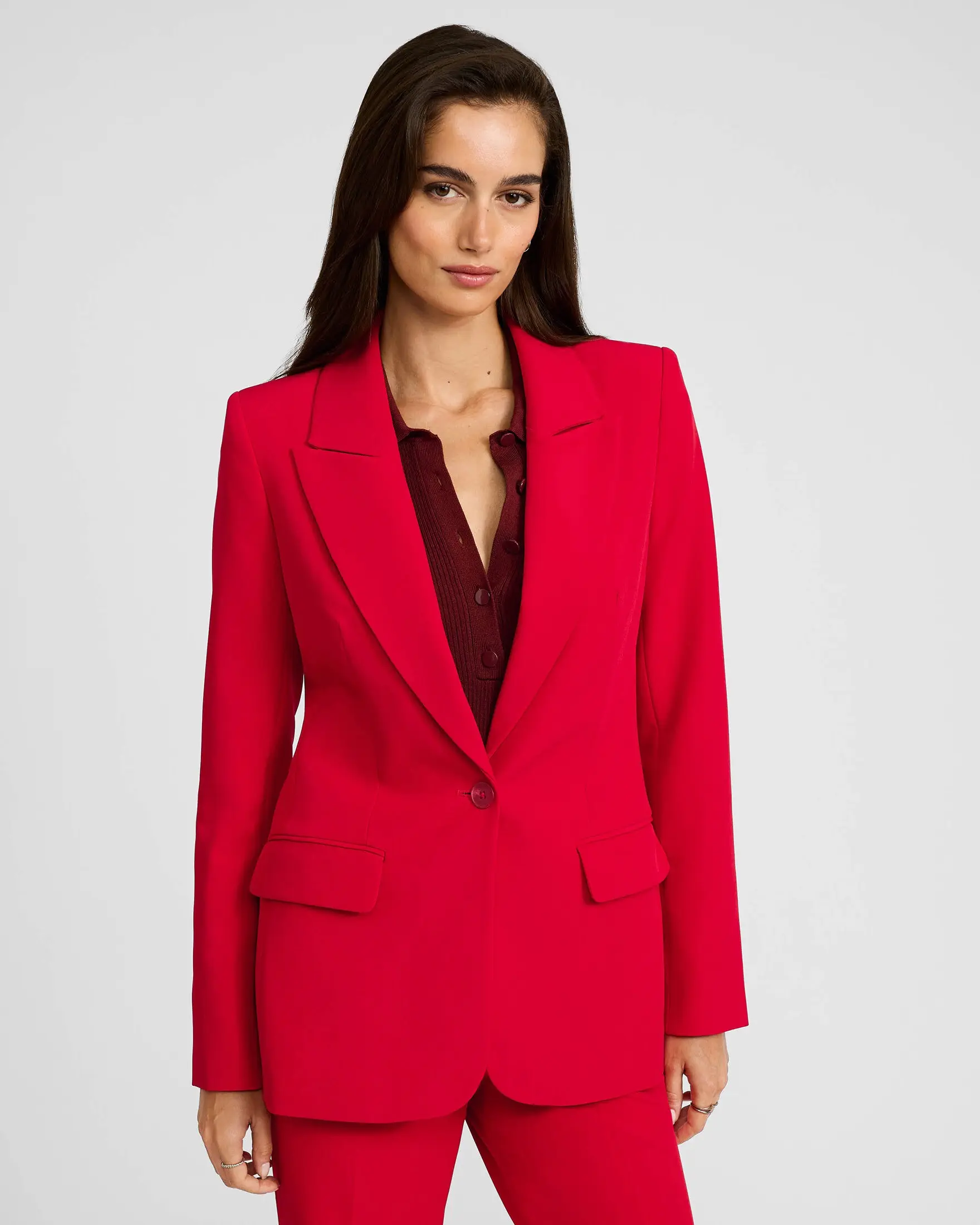 Express Signature Stretch Long Slim Blazer