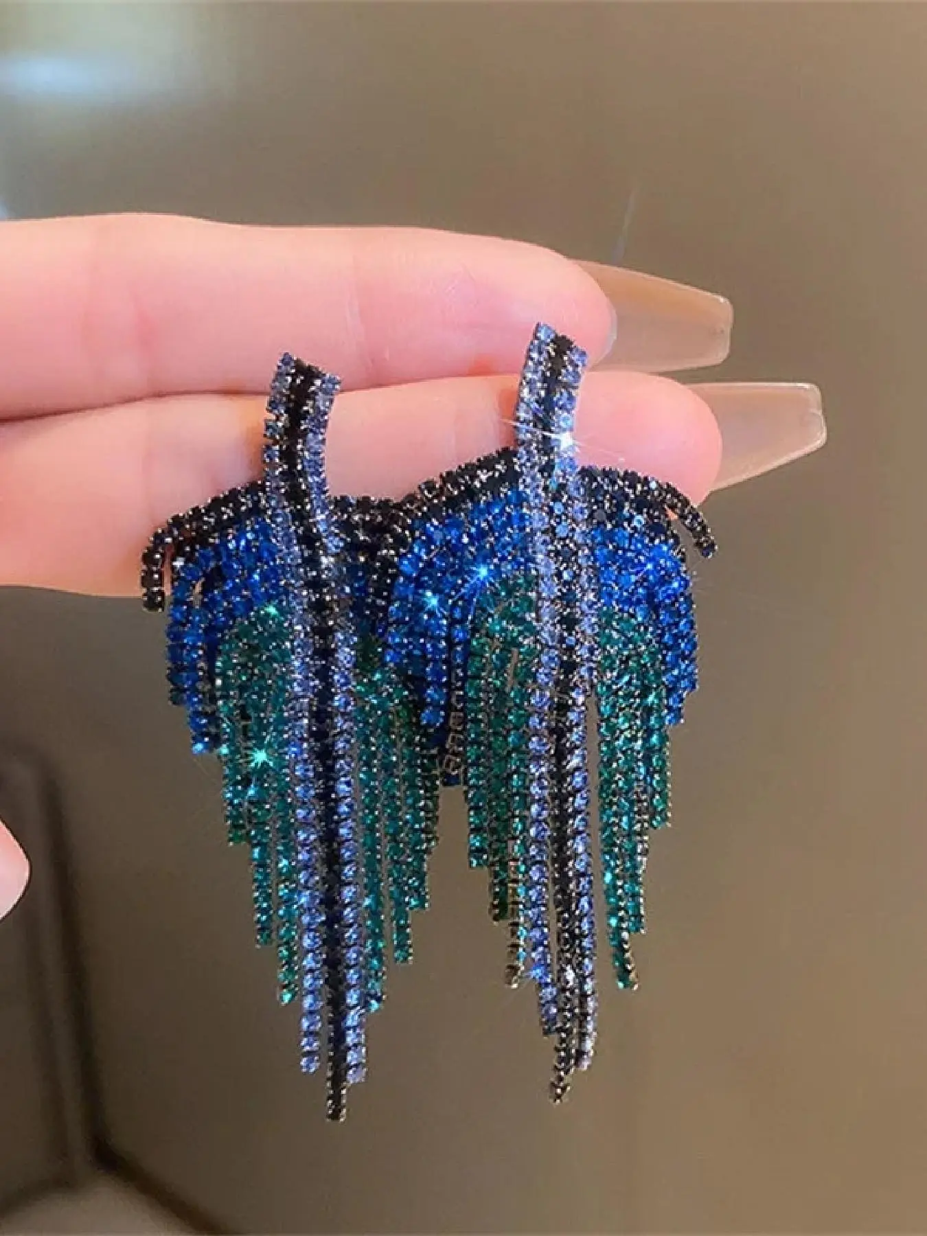 Fashionable Leaf Design Tassel Dangle Earrings, Statement Earrings, Fashion Jewelry for Party, Stylish Jewelry, Daily Clothing Decor, Trendy All-match & Exquisite Jewelry for Birthday Gift, Dangling Earrings