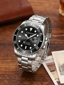 Men's Business Fashion Round Dial Luminous Date Quartz Watch, Fashion Watch for Party, Daily Clothing Decor, Trendy All-match & Exquisite Watch for Birthday Gift with Box
